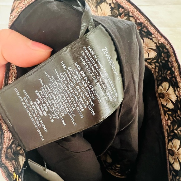 Zimmermann Illuminate High Waist brown and Pink Floral Shorts - Picture 7 of 8